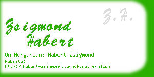 zsigmond habert business card